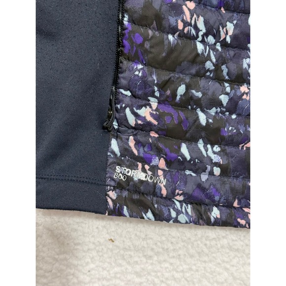 Eddie Bauer Womens Puffer Vest Floral Print Lightweight Full Zip Navy Size M - Picture 9 of 10